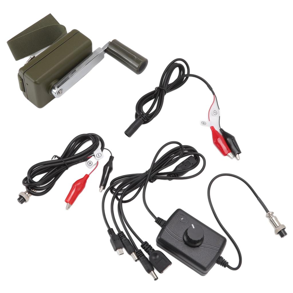 30W Hand Crank Generator Portable Manual Hand Crank Generator Waterproof Outdoor Emergency Charger