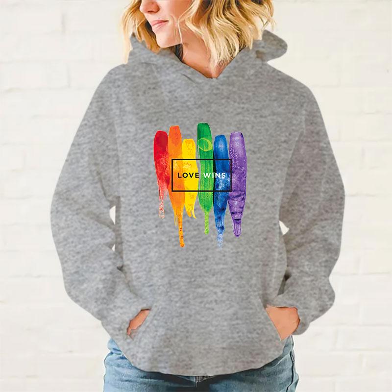 Худи в стиле y2k с принтом Lgbt Love Wins, мужские/женские толстовки, повседневное худи, пуловер с индивидуальностью