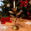 Iron Art Branch Candle Holder Vintage Metal Leaf Candlestick Home Living Room Wedding Party Tealight Candle Stand Dining Table Centerpiece Ornament