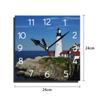 Wooden Square Wall Clocks Silent Non-ticking Battery Powered For Home Kitchen Living Room Office