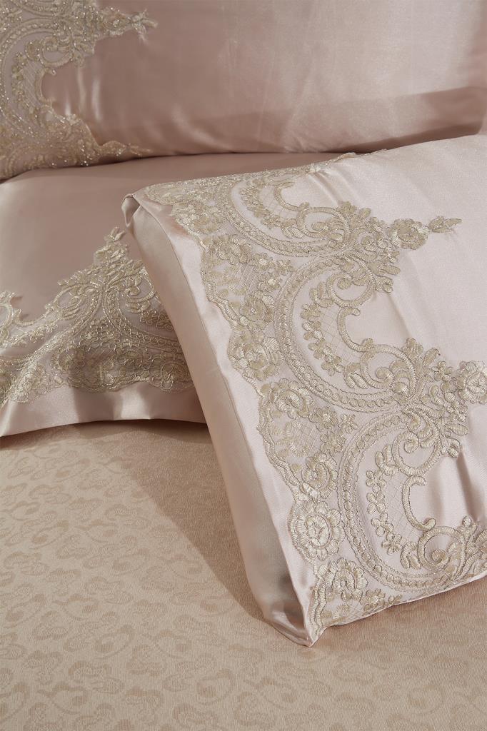 Комплект покрывала синель Diana 6шт, Покрывало 230х240, Простыня 230х240 Жаккардовая ткань, Полный размер, Двойной размер Бежевый