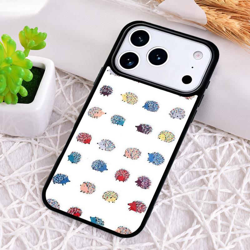 Милый чехол для телефона с ежиком для iPhone 17 Air 16 15 11 12 14 13 Pro Max Ударопрочный чехол