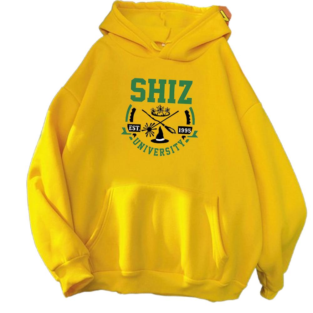 Shiz University Hoodies Wicked Movie Printing Women Men Sweatshirts Sudadera Pullovers Hoody Winter Warm Fleece Unisex Clothing