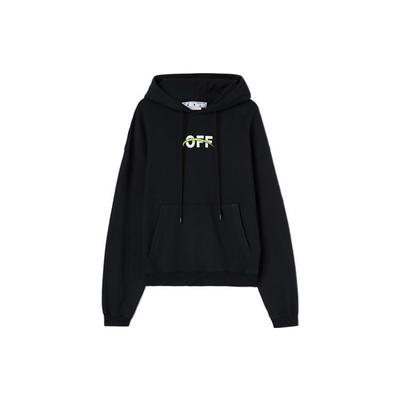 Off-White Промышленная толстовка с капюшоном, черные/белые мужские топы OMBB037F22FLE0081001