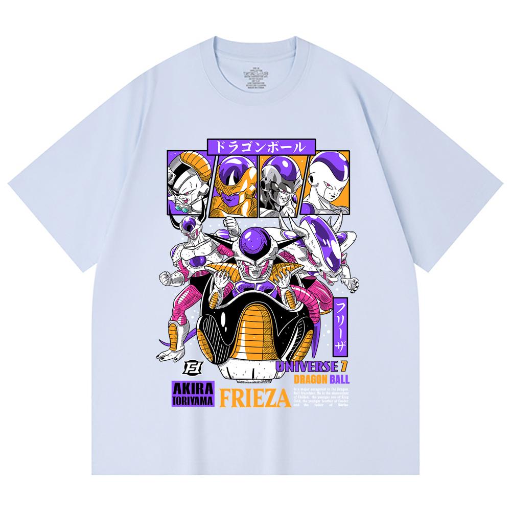 230 г/м² 100% хлопок Dragon Ball V4 Принт Фризы Унисекс Тяжелая хлопковая футболка