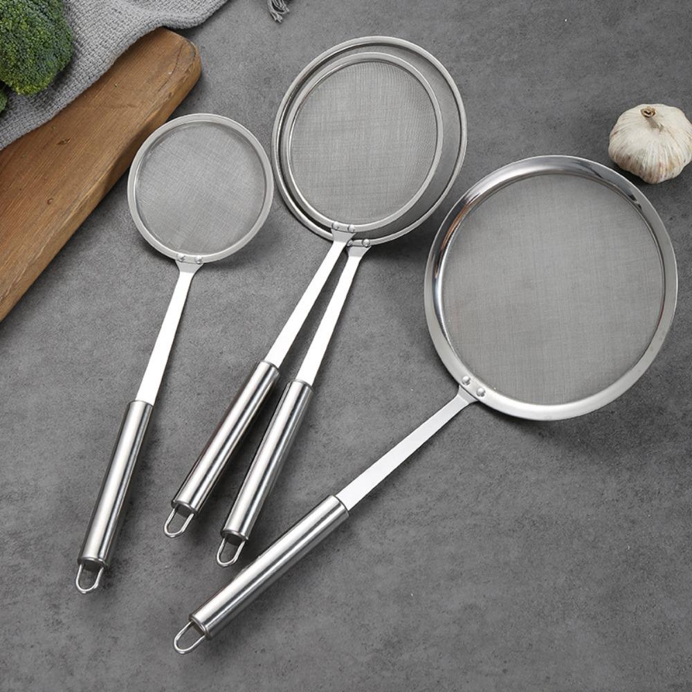 Percolator Oil Pot Filter Mesh Stainless Steel Soup Skimmer Spoon New Fried Food Net Strainer