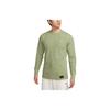 Пуловер с круглым вырезом и логотипом Pure Color, футболка с длинными рукавами, мужские топы, масляно-зеленый DX0895-386