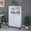821230 vidaXL Highboard Buffet High Gloss White 60x36x110 Cm Engineered Wood