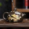 Dragon and Phoenix Purple Sand Pot Tea Color-changing Purple Clay  Zisha Teapot for Wood Stove or Stovetop Xuan-US