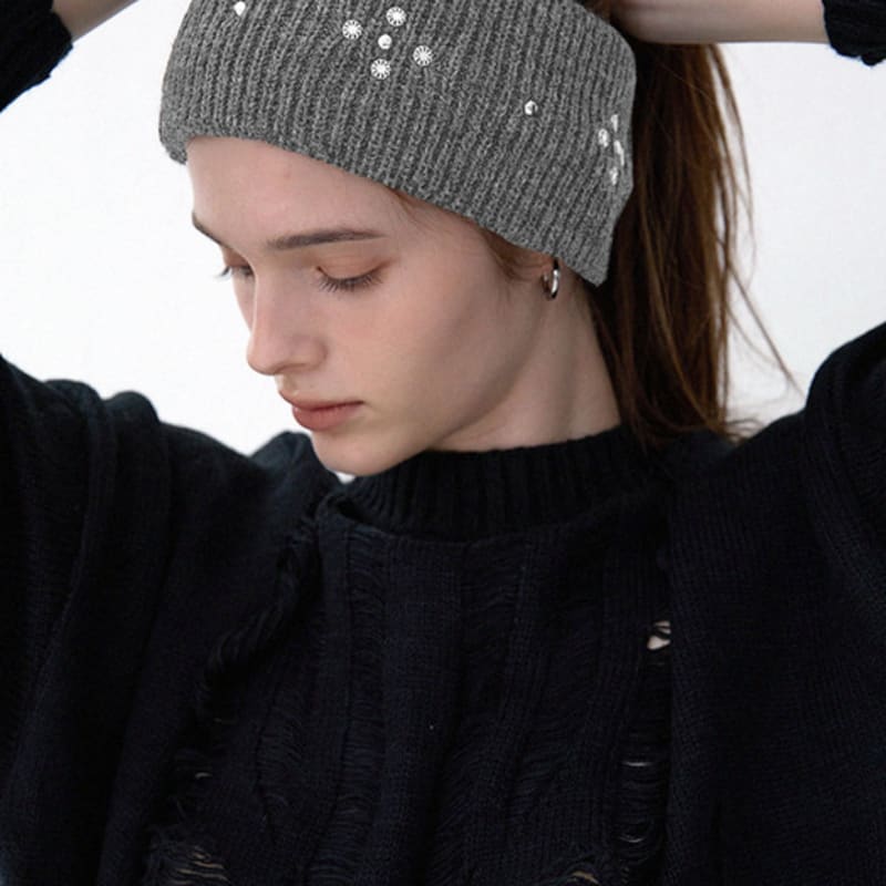 Marchen Stud вязаная повязка для волос_3 цвета