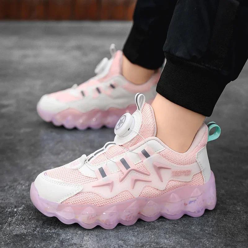 Теннисная детская спортивная обувь для мальчиков, нескользящая, новогодняя, весенне-осенняя, для учеников начальной школы, повседневная обувь для женщин, папиных туфель, для девочек