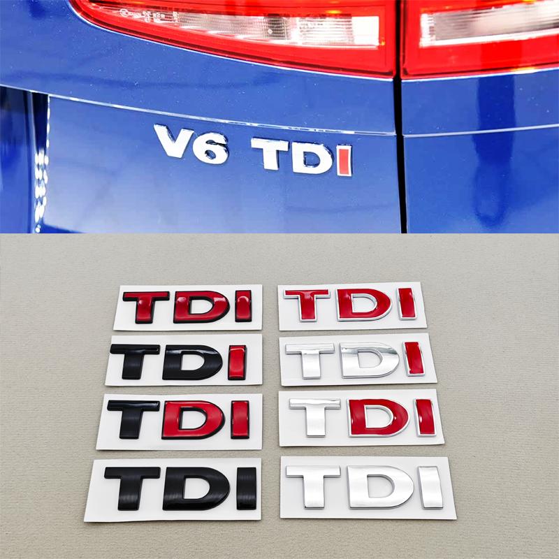 3D ABS Черно-Красный Логотип TDI Шильдик на Заднюю Крышку Багажника Автомобиля для VW Наклейка с Буквами TDI Аксессуары AY5