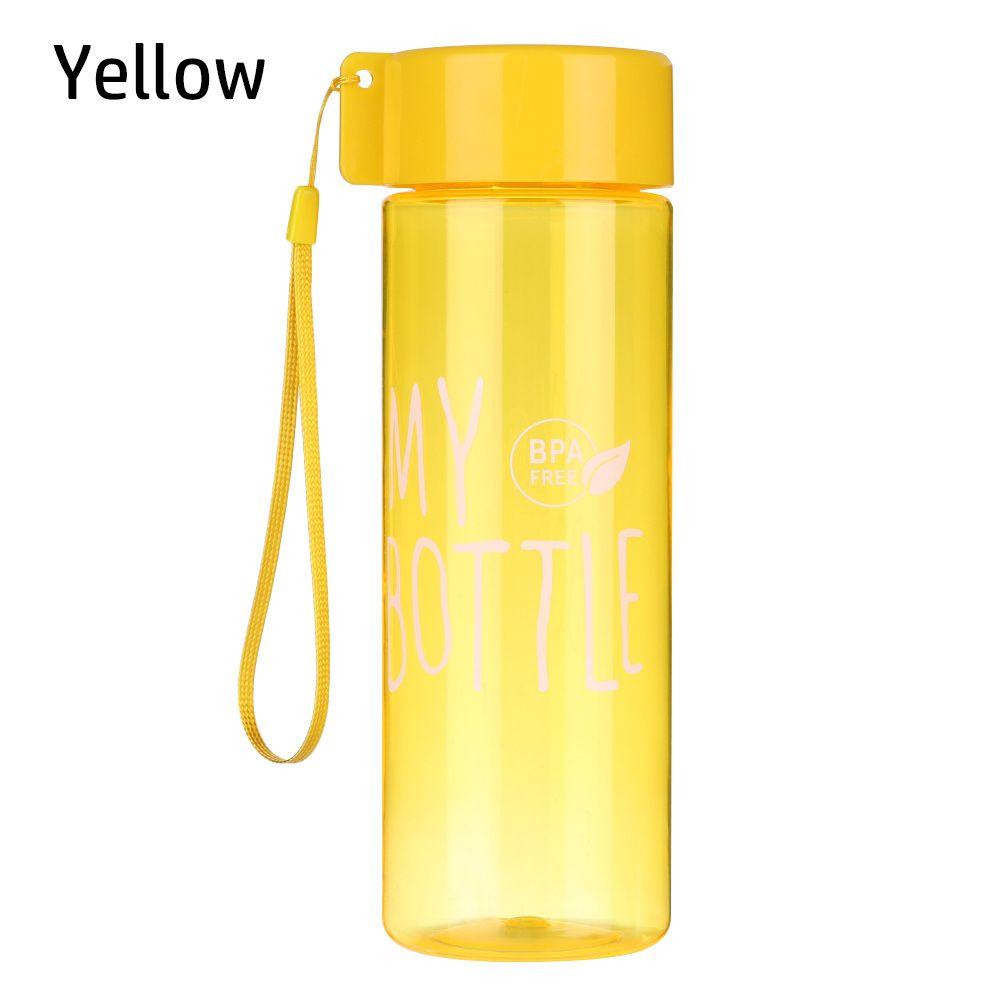 500ML Outdoor Portable Plastic Sports Water Bottle Transparent Coffee Juice Cup Drinking Cup