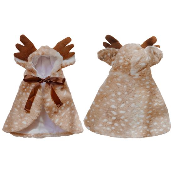 Костюмы, теплая накидка из лося с шляпой-трансформером, мягкая удобная праздничная декоративная одежда для домашних животных