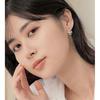 Earrings, Fashionable Hollow Bowknot Screw Back Lace Trim Stainless Steel Ear Jewelry