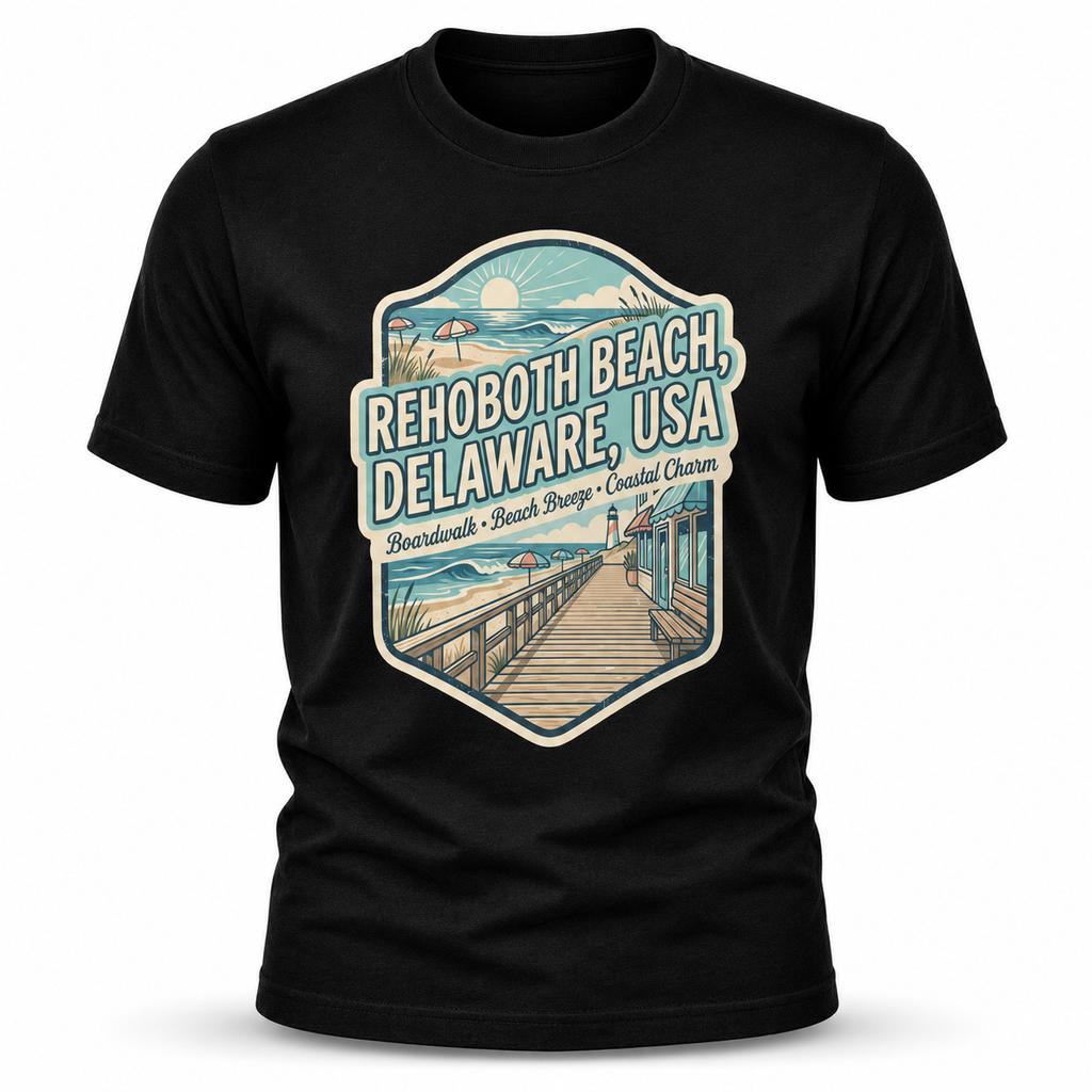 Rehoboth Beach Delaware Graphic T-Shirt Unisex Coastal Travel Tee