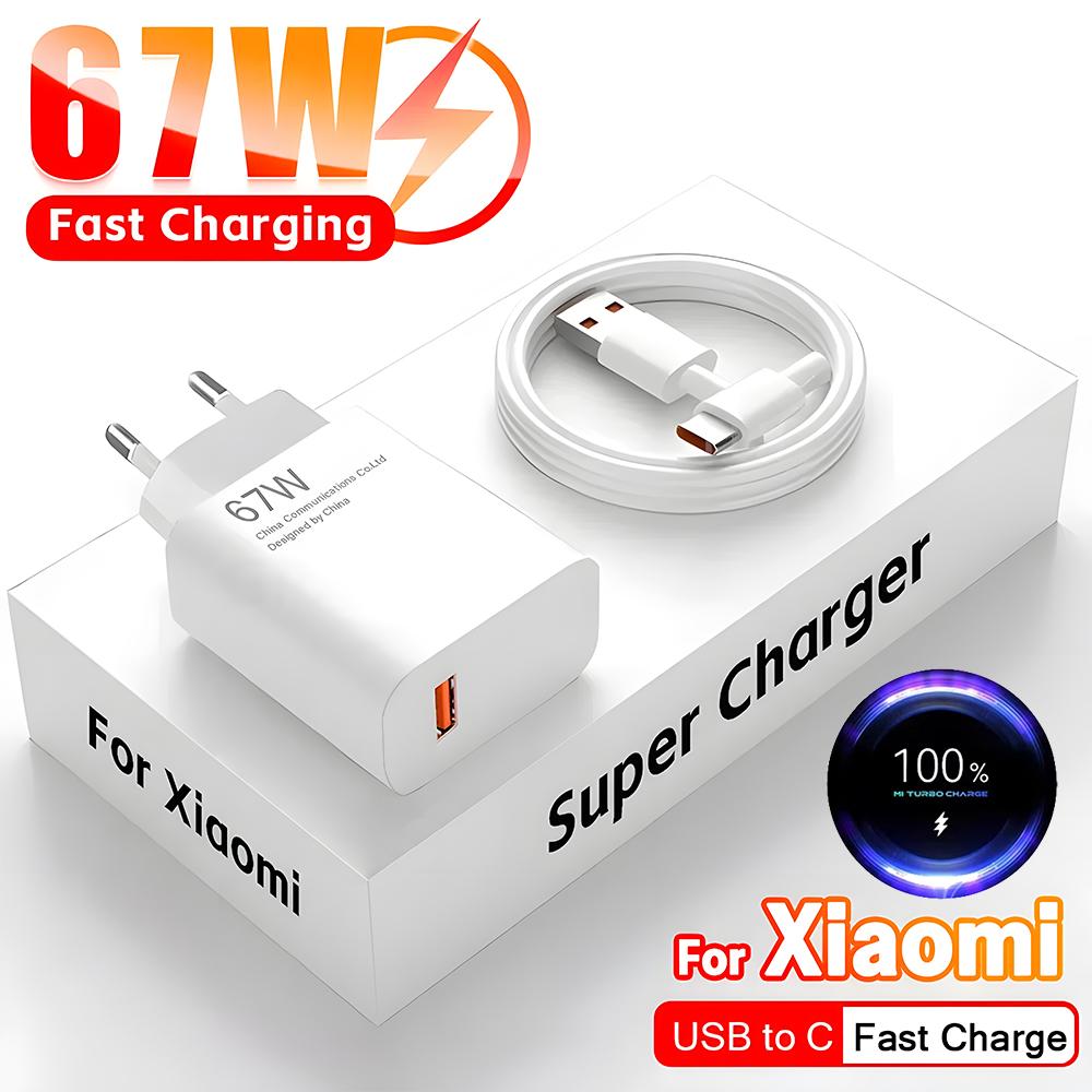 67 Вт USB быстрое зарядное устройство для Xiaomi 14t 13t 15 14 Ultra Redmi Note 14 13 12 Poco X7 F7 M6 X6 F6 Pro кабель быстрой зарядки USB-Type C
