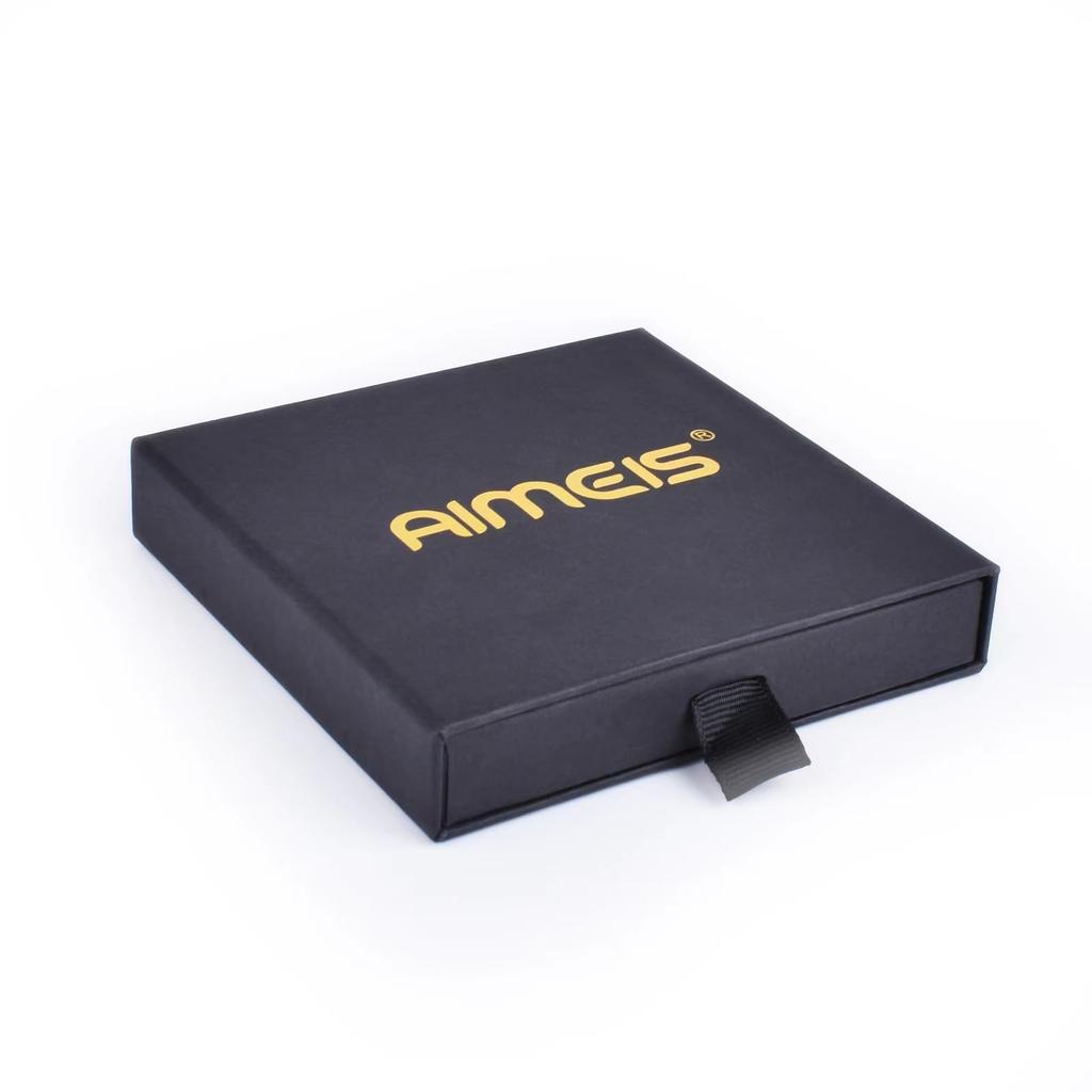 AIMEIS Anti-Static Necklace, Titanium, Magnetic, Germanium, Unisex, Silicone, 2 Sizes [Suitable for All Seasons] (45cm, Black)