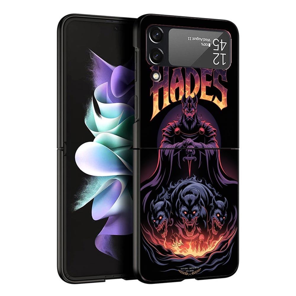 Game Hades Action Black Phone Case For Samsung ZFlip7 ZFlip6 ZFlip5 ZFlip4 ZFlip3 5G Hard Protective Galaxy Z Flip 3 4 5 6 7