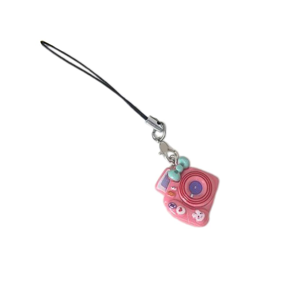 6 Color Option Miniature Camera Keychain Adorable Macaron Design Phone Lanyard Stylish Jewelry Charm For Backpacks