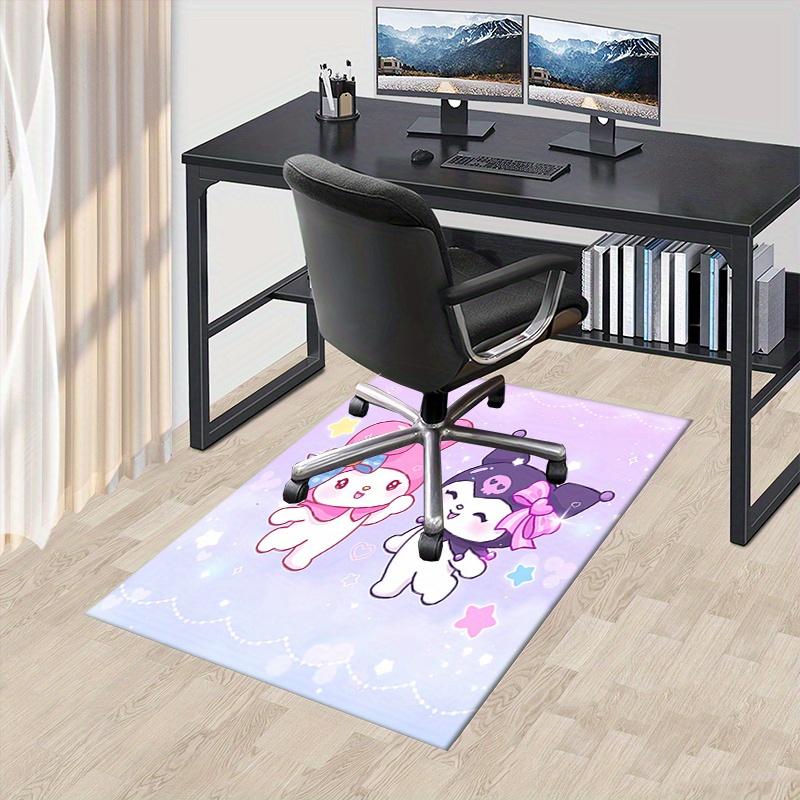 Office Rug My Melody, Kuromi Anti-Slip Rug, Machine Washable for Living Room, Bedroom, Office, Multiple Sizes, Bedroom Mat, Decorative Mat, Durable Ma