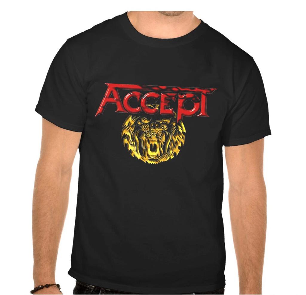 ACCEPT Rock Band Легенды Рок-Музыки Черная ФУТБОЛКА -905-