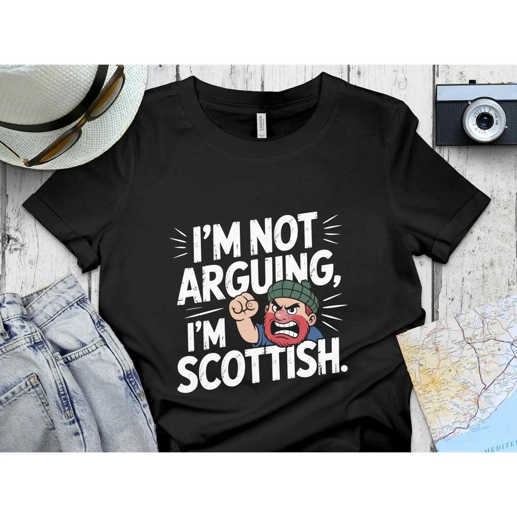 Funny Scottish Pride T Shirt Amp Quot I 39 M Not Arguing Scotland Vintage Washed Comfortable Designer Clothes Stretched