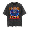 Def Leppard 1992 Adrenalize Графический Принт Винтажные Стиранные Футболки Мужские Женские Свободные Хлопковые Оверсайз Уличная Одежда Стиль Харадзюку Топы