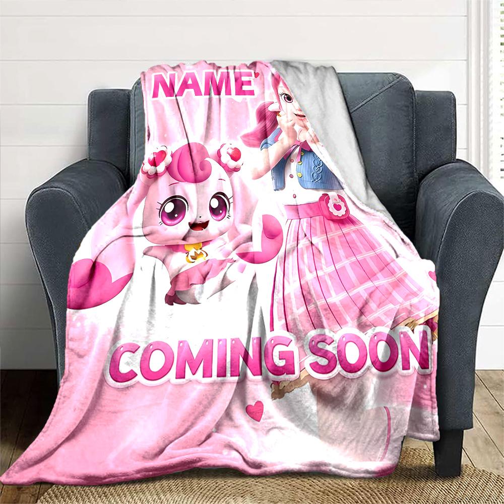 Customizable Magic Sweethear4 Throw Blanket – Personalized Name, All-Season Cozy Snug Blanket, Machine Washable, Personalized Blanket