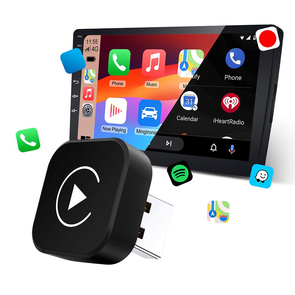 Беспроводной адаптер CarPlay Android Auto 2 в 1, CarPlay AI Box, преобразующий проводной в беспроводной, беспроводной адаптер CarPlay для заводского проводного