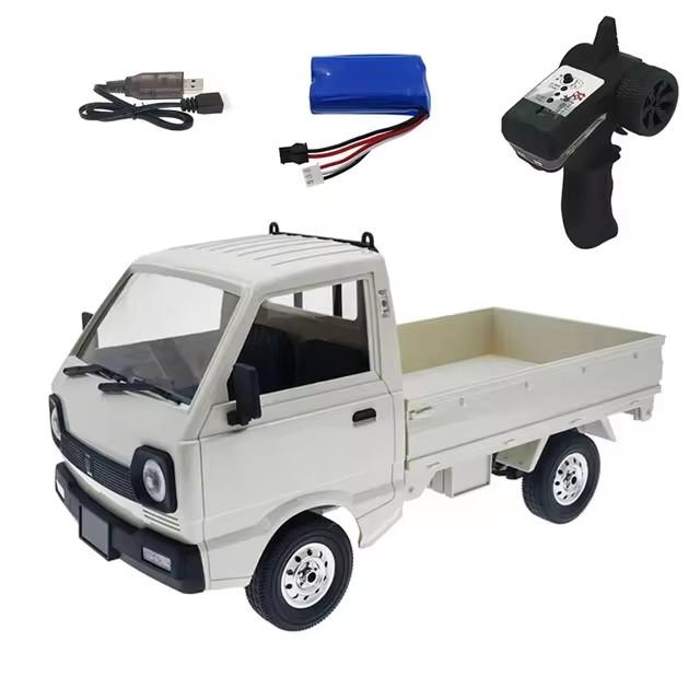 Wpl D12 1/10 2WD Радиоуправляемый Автомобиль Симуляция Дрифт Грузовик Коллекторный Двигатель 260 Скалолазание Светодиодная Подсветка Дорожный Автомобиль Игрушки Для Мальчиков Детские Подарки