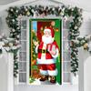 Christmas Door Cover Decoration Green Christmas Background Cloth Christmas Door Hanging New Year Party Decoration Door Cover