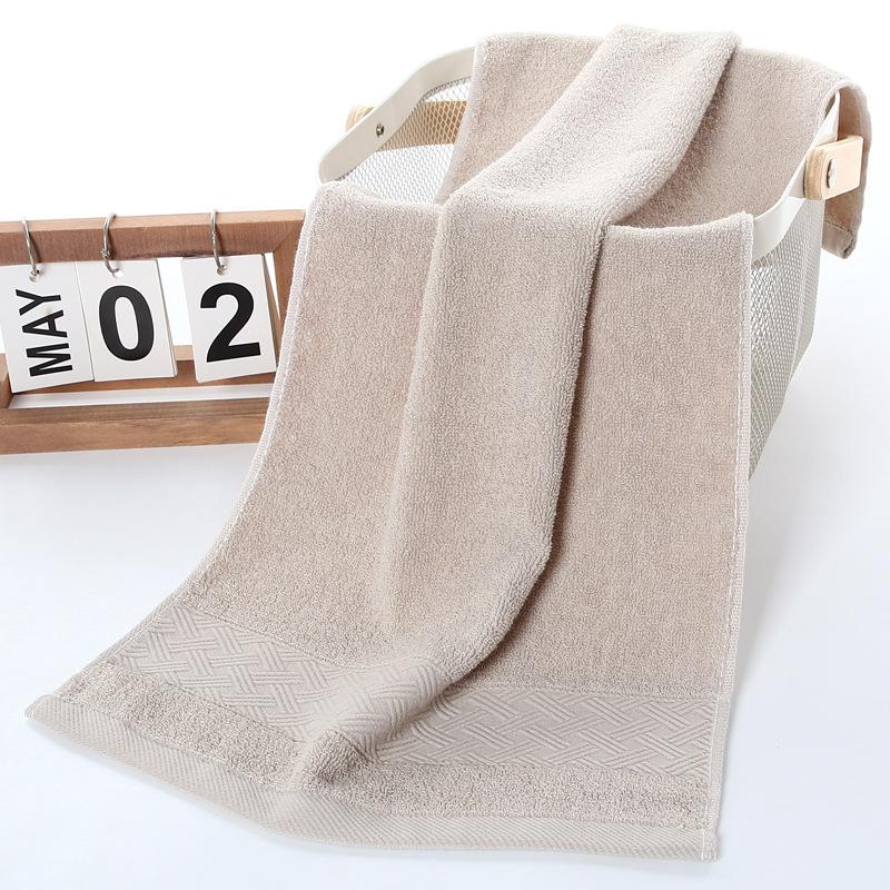 Plain Jacquard Cotton Towel Thickened Face Towel Water-absorbing Household Towel Pure Cotton Towel