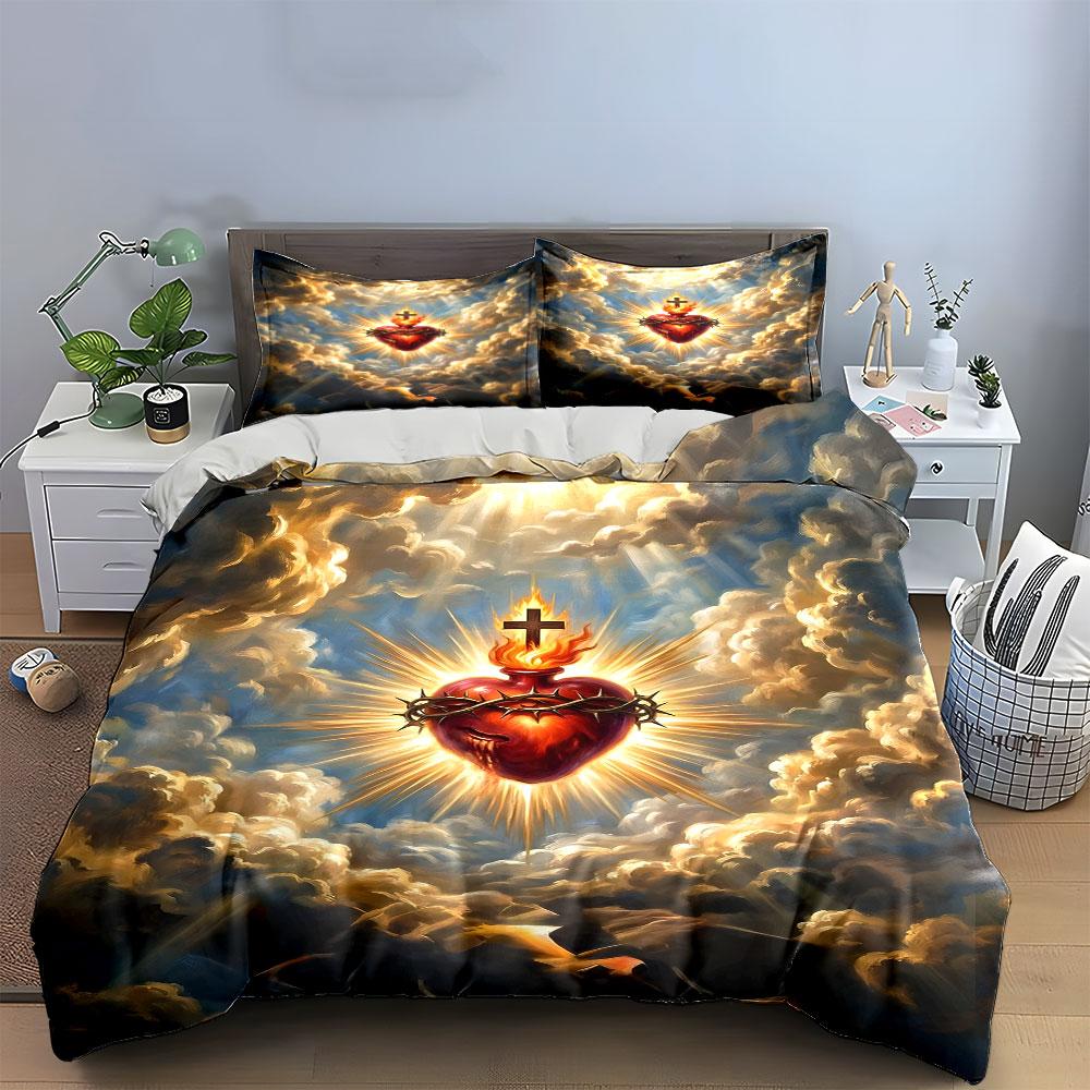 "Heavenly Heart's Radiance" Bedding sets Duvet covers Pillowcases(1* Duvet Cover 2* Pillowcases without duvet insert)