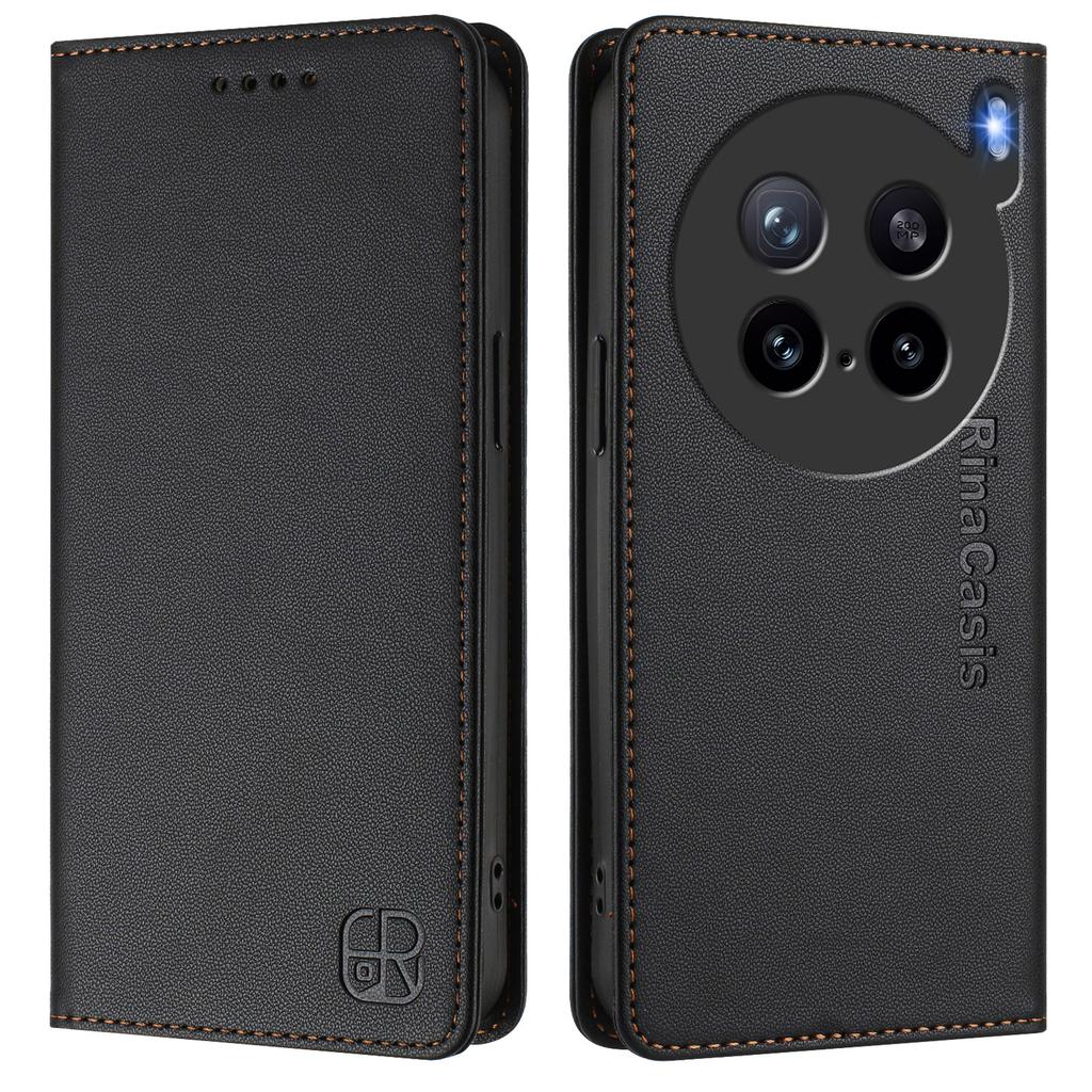 Кожаный чехол для vivo X200s 5G RINACASIS RC01 Чехол для телефона с RFID-блокировкой, кошельком и подставкой