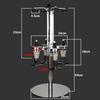4 головки Серебристый Нержавеющая сталь Бар Батлер Вращающийся Диспенсер для вина, сока, коктейлей Держатель - intl Серебристый 24*24*54 СМ