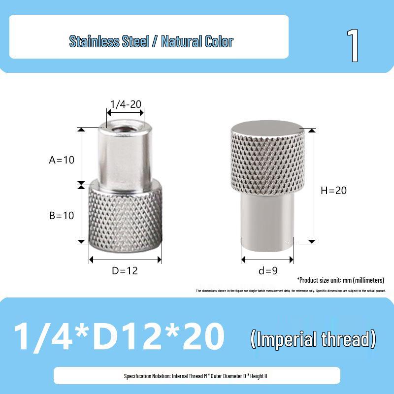 Ручная накатанная гайка из нержавеющей стали Hongkangming для M3-M12.
