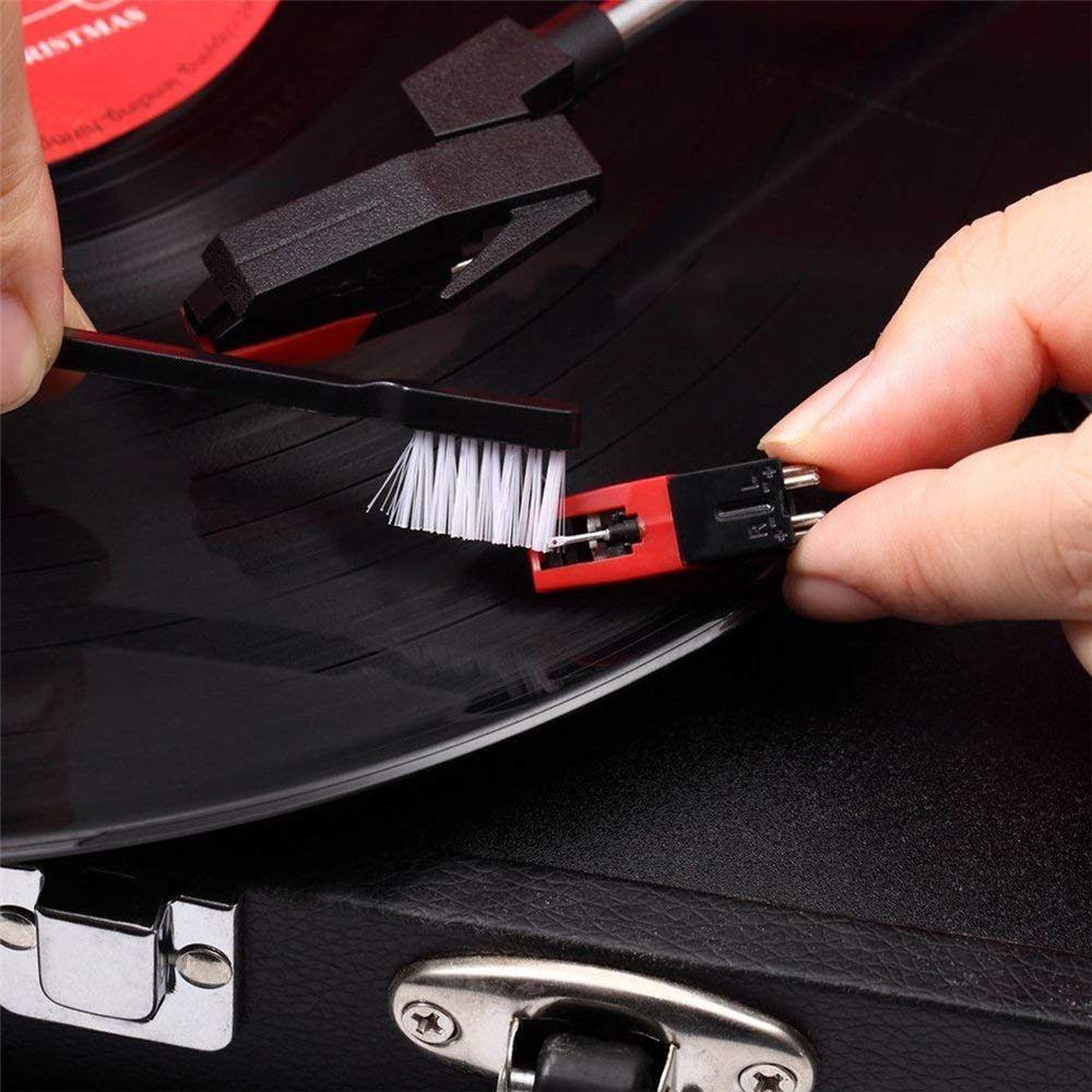 Fiber Player Accessory Phonograph Record Player Cleaning Brush CD Brush Vinyl Record Dust Brush