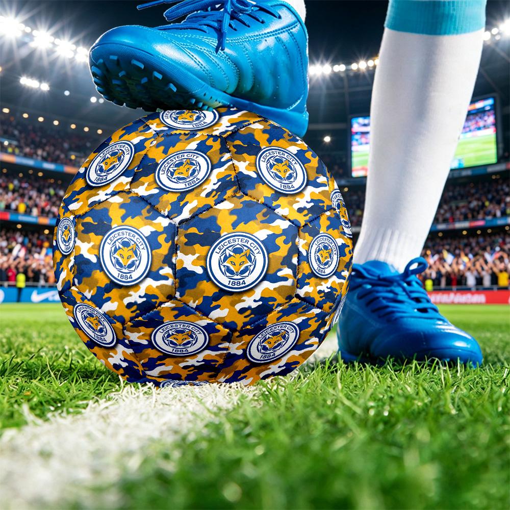 Футбольный мяч Leicester City, размер 5, с принтом, противоскользящий, для взрослых, футбольный мяч-сувенир для футбольных фанатов