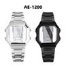 AE-1200 All Metal Case Strap Mod Kit For Casio 3299 AE-1200WH AE1300 Stainless Steel Watch Band Glass Film Screw Bezel Bracelet