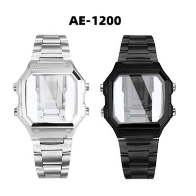 AE-1200 Полностью металлический корпус ремешок мод-комплект для Casio 3299 AE-1200WH AE1300 ремешок для часов из нержавеющей стали стеклянная пленка винт безель браслет