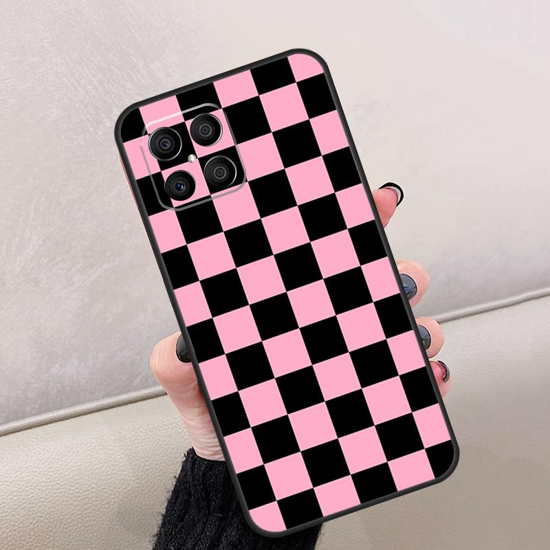 Клетчатый чехол-книжка для Honor Magic 8 7 6 5 Lite 400 200 Pro 50 70 90 X8c X8b X9a X9b X9c X9d Win RT