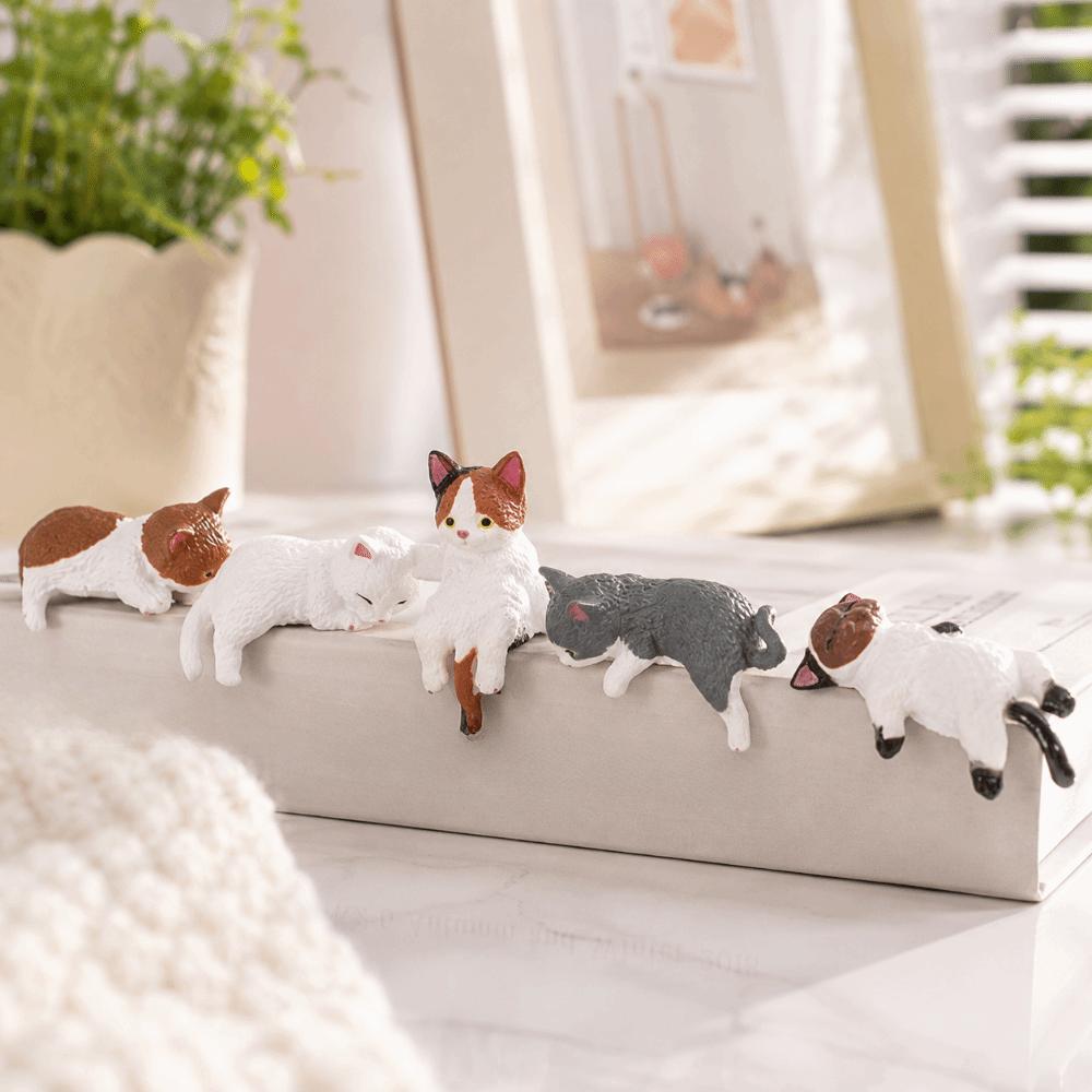 4/5pcs Mini Landscape Cat Ornament Cute Cat Edge Decoration Gift Kitten Decoration Office Decor