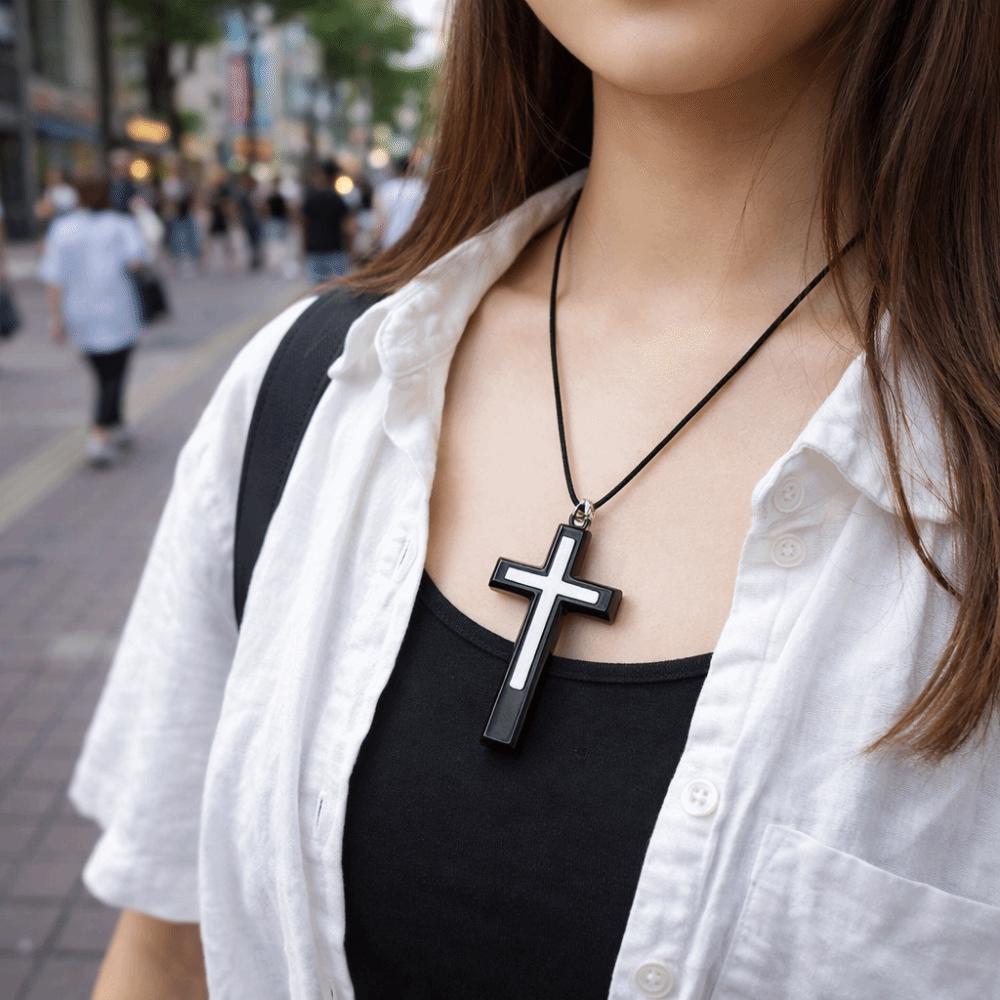 Unisex Design Rope Choker Chain Handmade Rear View Mirror Charm Necklace For Men Women