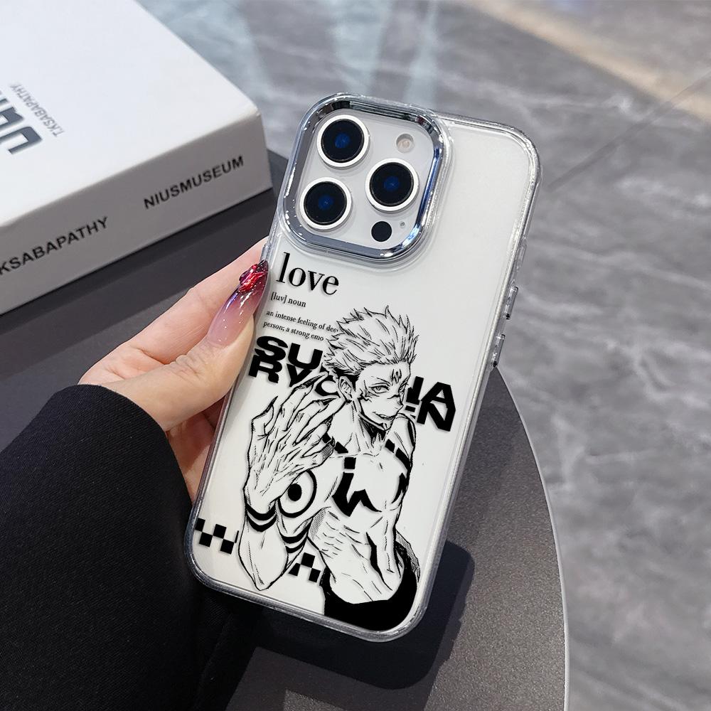 Новый чехол для телефона в стиле аниме Jujutsu Kaisen для iPhone 17 16e 16 15 14 13 12 11 mini Pro Max X XR XSMAX 8 7 Air Plus, прозрачный.