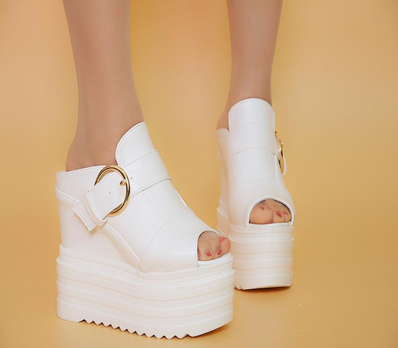 Модные женские шлепанцы на супервысоком каблуке 13 см, Европа и Америка, клубные шлепанцы на танкетке, шлепанцы на толстой подошве, сандалии и шлепанцы