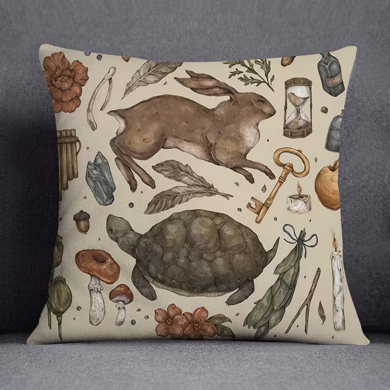 Серия лесных животных, наволочка с декоративным узором для гостиной, дивана, спальни, украшение для дома, наволочка, украшение автомобиля, подушка