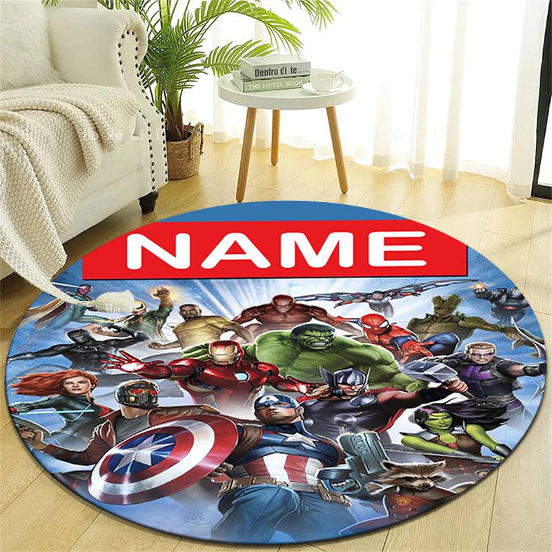 Personalized M-Marvel Round Chair Office Rug - Perfect for Mat, Office Chair & More - Ideal Gift for Birthdays and Holidays