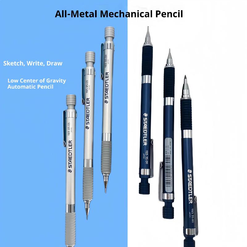 Механический карандаш Staedtler 925, полностью металлический, с низким профилем, 0,3/0,5/0,7/0,9/1,3/2,0 мм, для профессионального эскиза и технического черчения