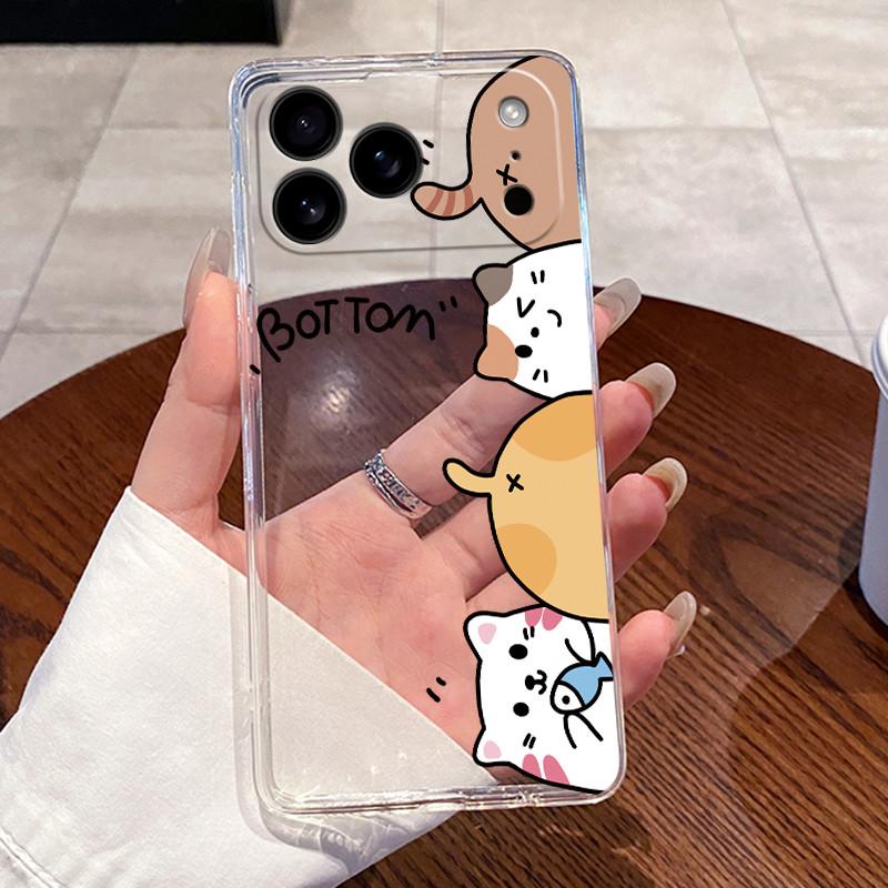 Case For iPhone 17 Air 17 Pro 17 Pro Max Aesthetic Cute Cat Astronaut Transparent Cover For iPhone 17 Air 17 Pro 17 Pro Max Capa